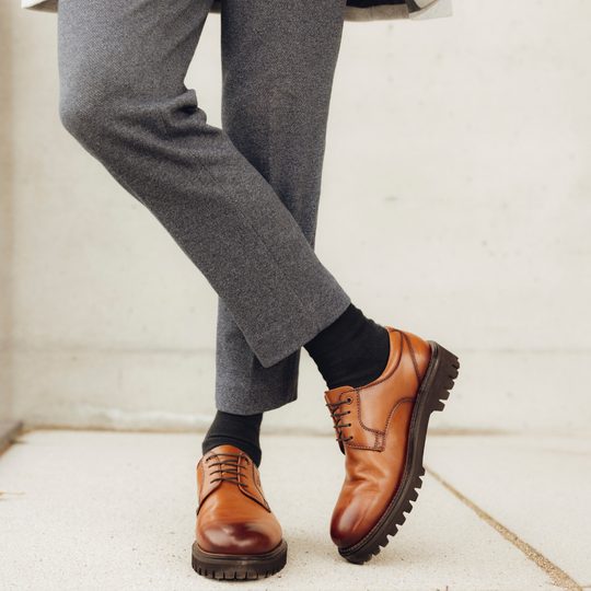 Josef Seibel hnědé šněrovací polobotky Romed Cognac 34404MA24