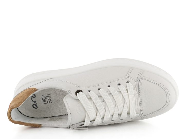 Ara širší polobotky na platformě Monaco Cream/Biscuit/Whisky 12-46703-09