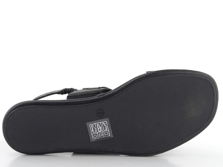 Wonders kožené páskové sandály Negro BT-8903