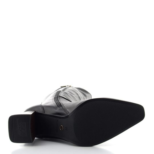 Tamaris kozačky na podpatku black 1-25521-47