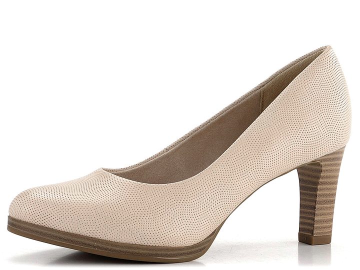 Tamaris kožené lodičky Ivory Struct. 1-22433-41