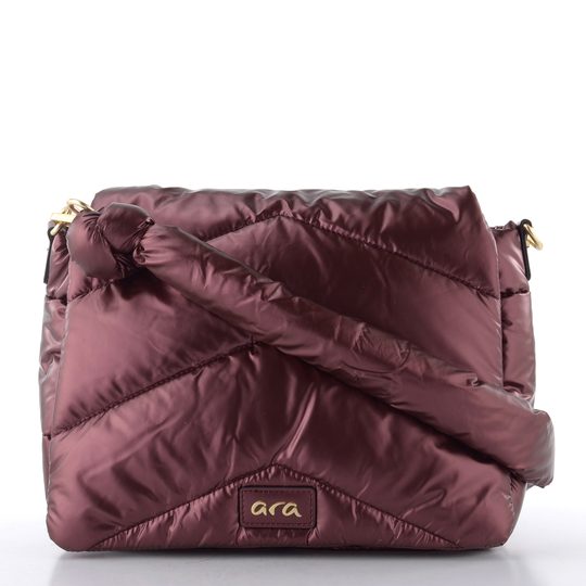 Ara prošívaná kabelka se dvěma popruhy Nele silky merlot 16-22106-95