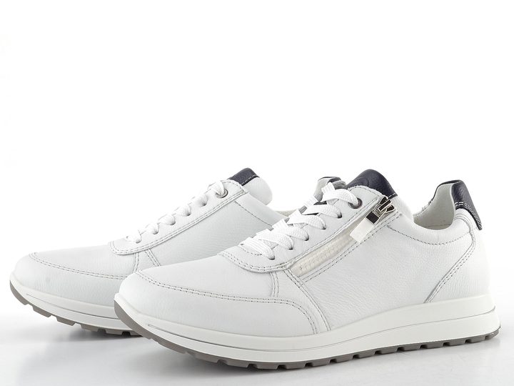 Ara široké pánské kožené tenisky Matteo weiss/blau 11-24501-05