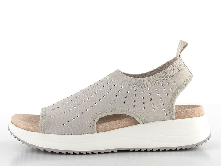 Caprice úpletové sandály Lt Grey Knit 9-28706-42