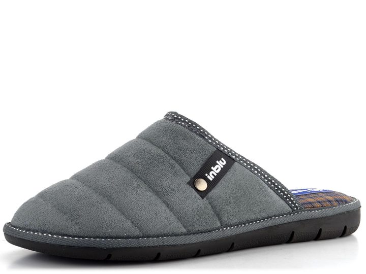 Inblu pánské domácí pantofle s plnou špičkou šedé Grigio 91000027