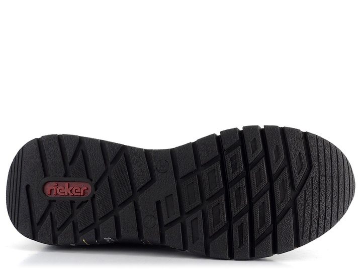 Rieker športovejšia členková obuv s predným zipsom čierna M4953-00