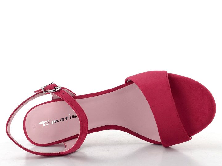 Tamaris sandály na podpatku red 1-28028-42