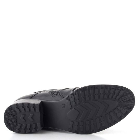 Creator kotník na podpatku se dvěma zipy Soft black IB 24595