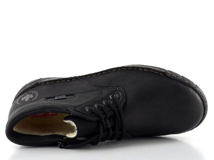 Rieker pánský šněrovací kotník s membránou černý B0333-00