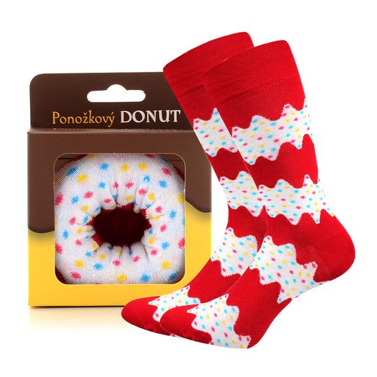 Dámske ponožky Donut červené