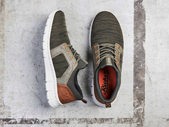 Rieker olivové pánské polobotky B7796-54