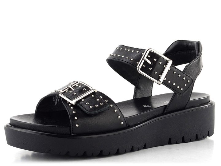 Ara sandály na platformě s klínkem Bilbao schwarz 12-33517-01