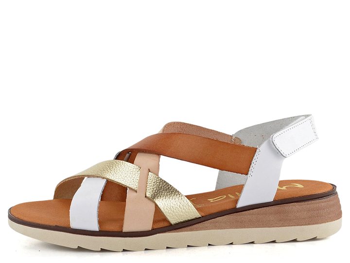 Marila sandály na klínku Betiana Combi Blanco 3