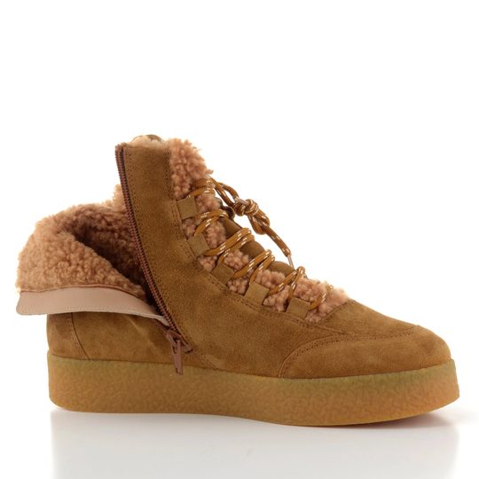 Högl semišový šněrovací kotník camel 2-100242-1100