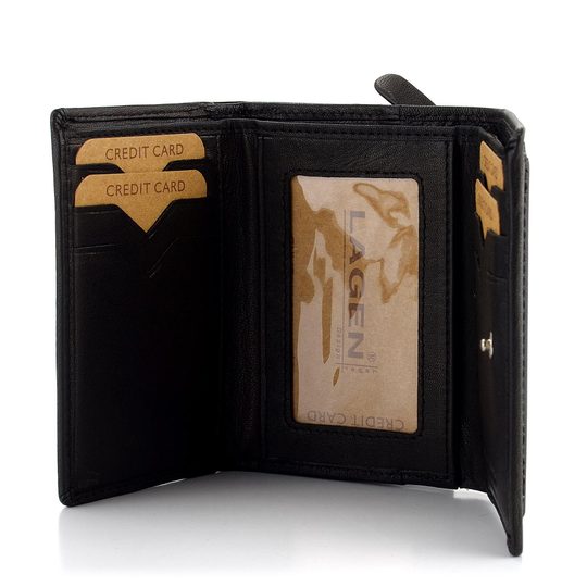 Lagen peňaženka so zipsovým vreckom Black LM-2520E/GK