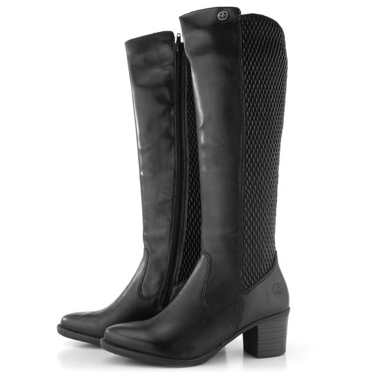 Rieker černé kozačky se strečí Y2050-00