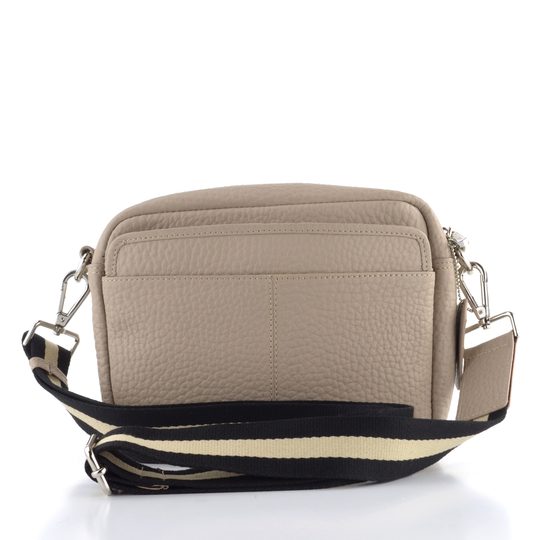 Dámská luxusní kabelka ze strukturované kůže Beige 816