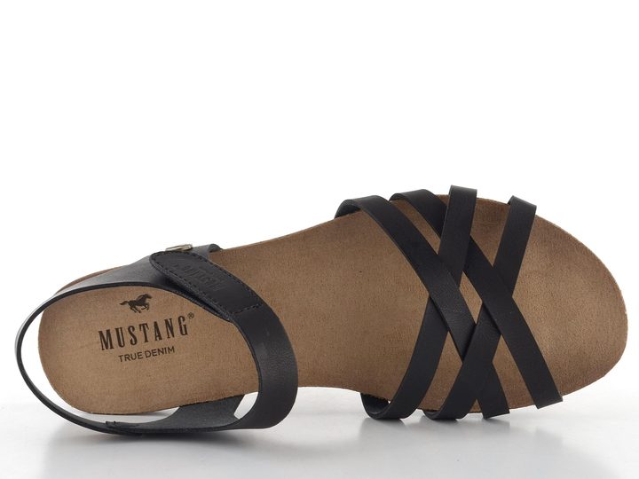 Mustang páskové sandály černé 1307-811-009