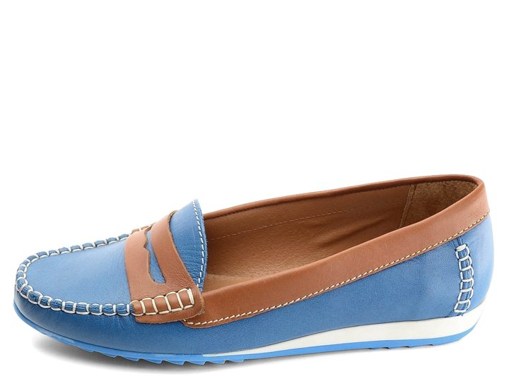 Filipe Shoes mokasíny Azul/Camel