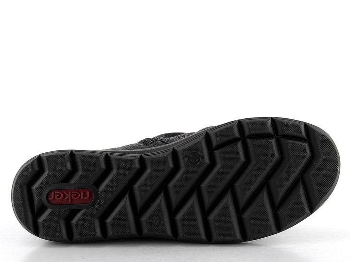 Rieker řasený kotník se zipem a membránou černý Z0056-00