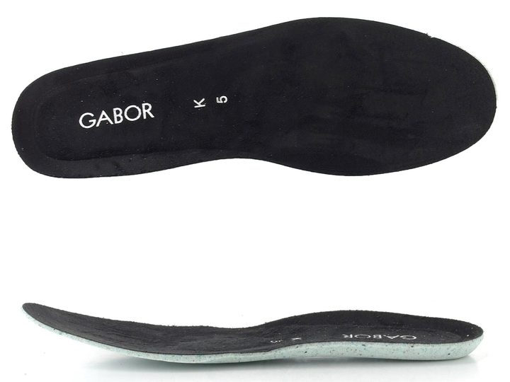 Gabor extra široký semišový kotník se zipem černý 8025.05.001