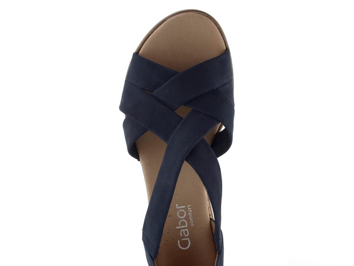 Gabor nubukové sandály na klínu Blue 62.782.36