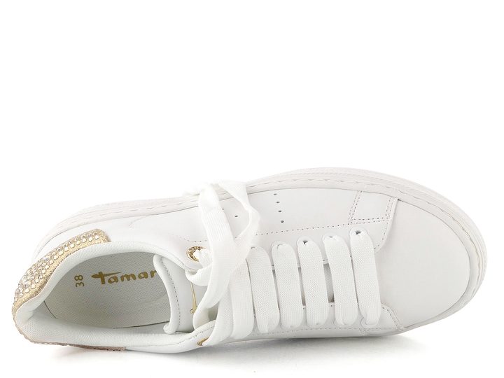 Tamaris tenisky na platforme white/champagne 1-23755-45