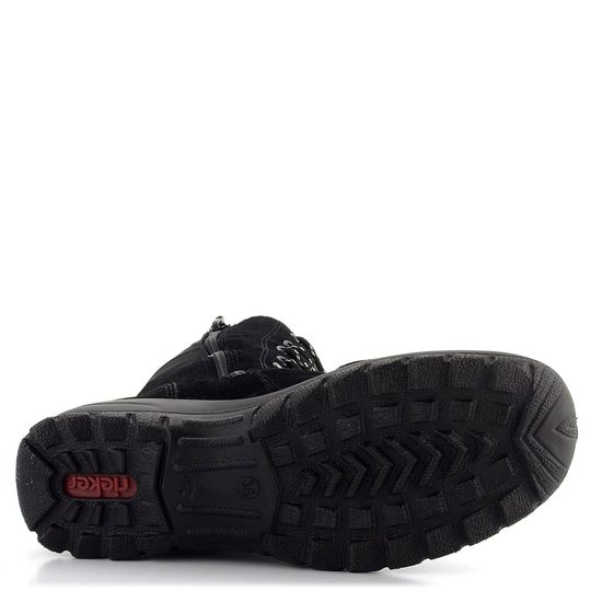 Rieker šnurovacia členková obuv s membránou čierna L7101-00