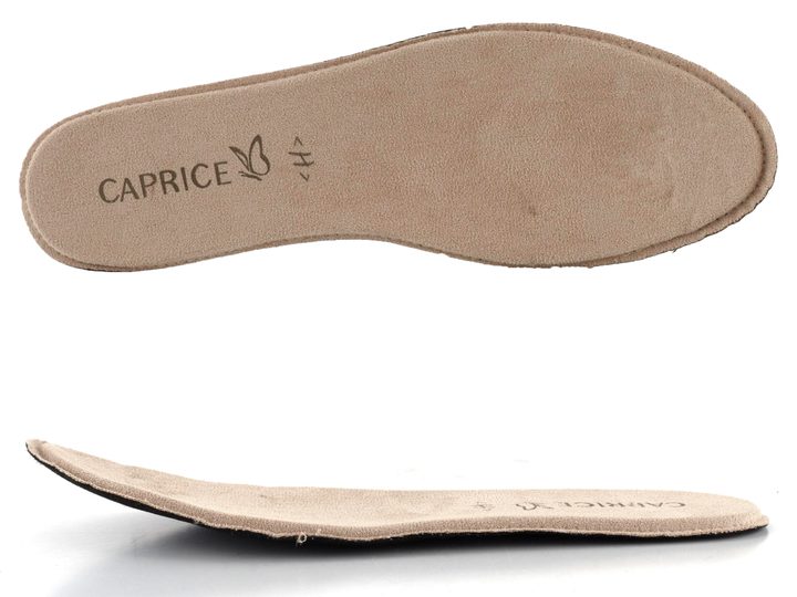 Caprice širší kožené baleríny Off white 9-22118-44