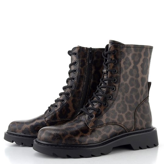 Tamaris šněrovací kotník leopard 1-25918-43