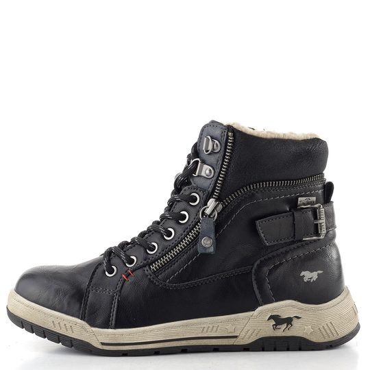 Mustang šněrovací kotník black 15M0092001