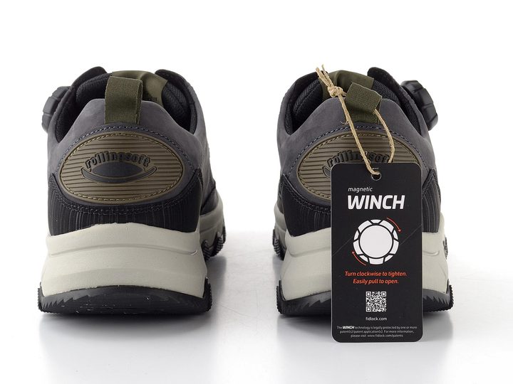 Gabor Rollingsoft pánské kožené polobotky iron/black 8005.15.03