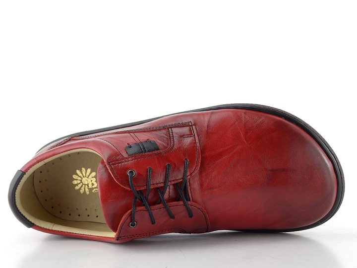 Barton polobotky na šněrování červené 25160