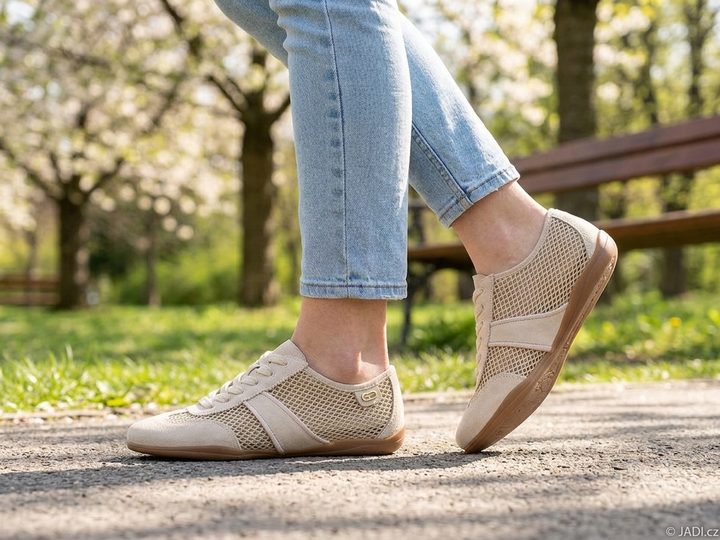 Tamaris dámské prodyšné tenisky beige 1-23608-46