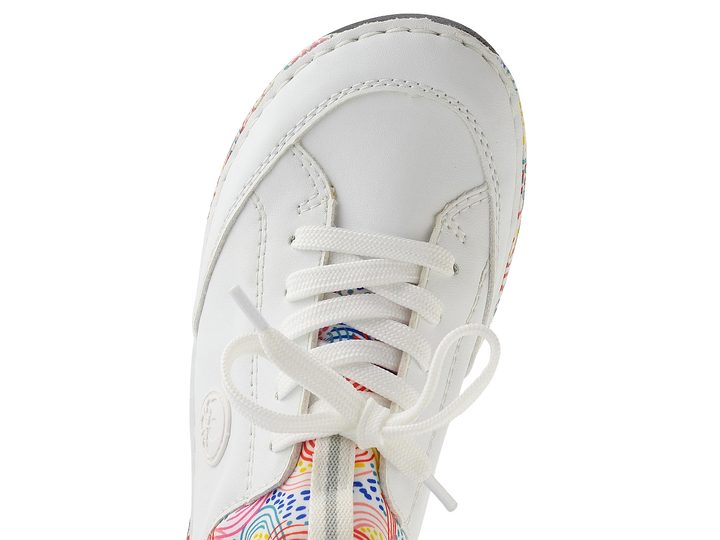 Rieker šněrovací polobotky weiss/weiss-multi 44562-80