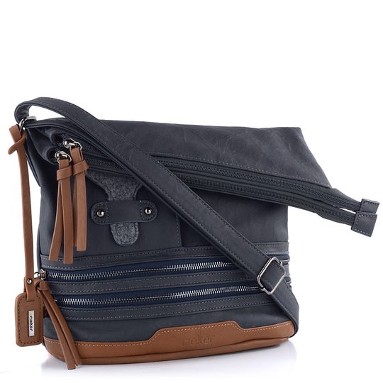 Rieker kabelka crossbody kombinovaná temně modrá H1108-14