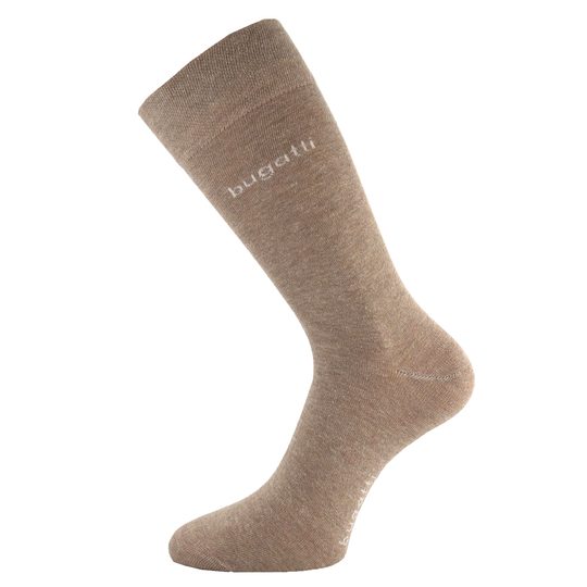 Bugatti pánské ponožky 2 páry béžové s nápisem 6364
