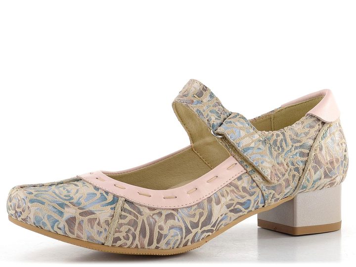 Barton lodičky s barevným vzorem a nártovým páskem 2586