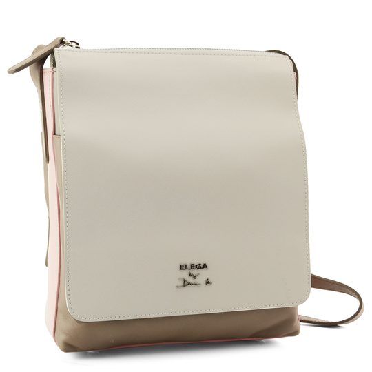 Elega by Dana M. crossbody kabelka bílá/růžová/taupe 69212