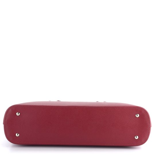 Elega kabelka safiáno rubín/stříbrné kování 69003