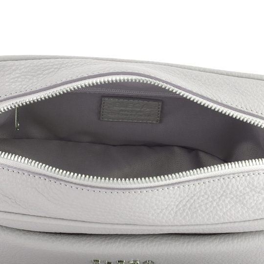 Elega malá crosbody kabelka šedá/stříbrné kování 69714