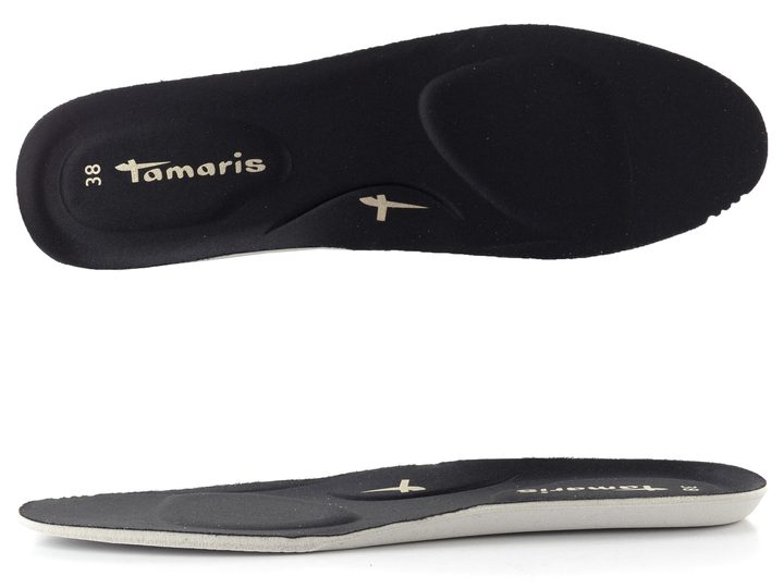 Tamaris tenisky na platforme black patent 1-23313-41