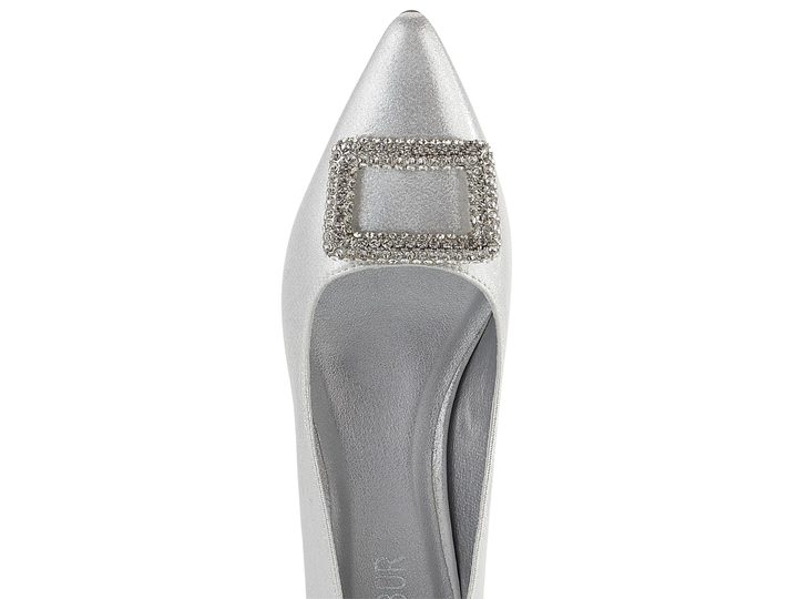 Menbur společenské lodičky s broží Plata/Silver 25877