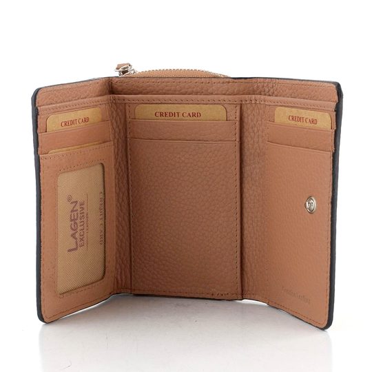 Dámská kožená peněženka se zipovou kapsou Peach BLC/5616/1022