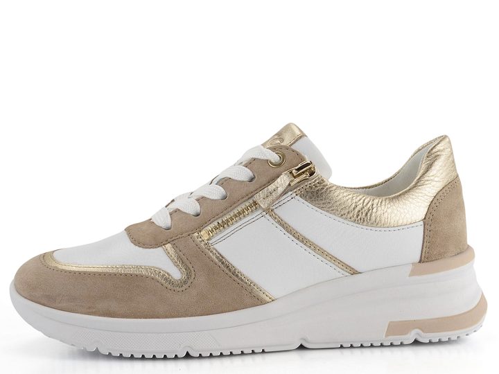 Ara tenisky na klínku Neapel-Tron Sand/Platin/Weiss 12-38412-09