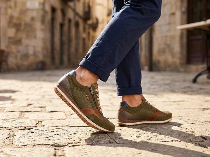 Pikolinos pánske šnurovacie poltopánky Liverpool kaki M2A-6292SEC1