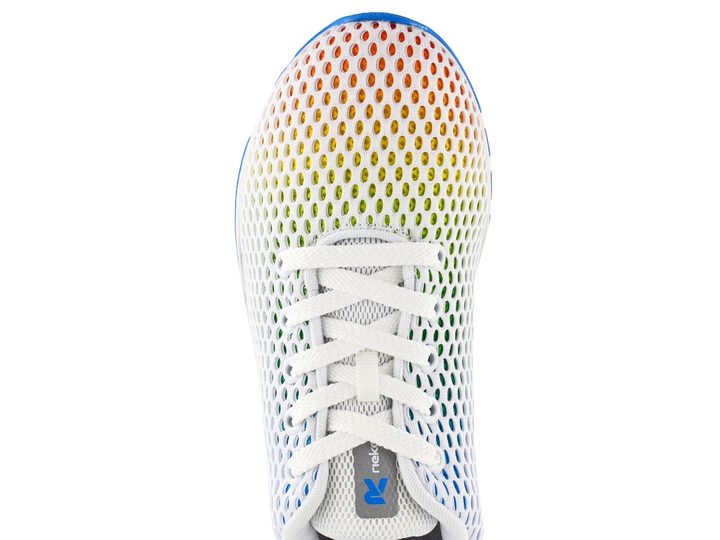 Rieker Revolution tenisky na šněrování bílé/duhové 40101-90