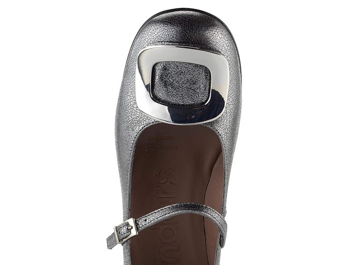 Wonders lodičky se širokým podpatkem a nártovým páskem Plomo D-1211