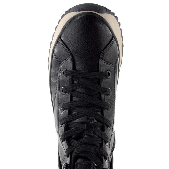 Tamaris šněrovací kotník na vysoké platformě Black 1-26888-39