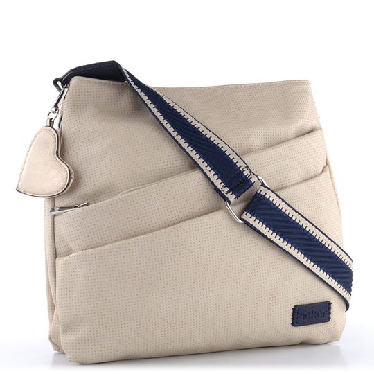 Rieker crossbody kabelka so srdcom Beige/Marine H1004-60